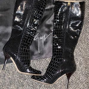 Giuseppe Zanotti Design black snake skin boots 36 1/5 black